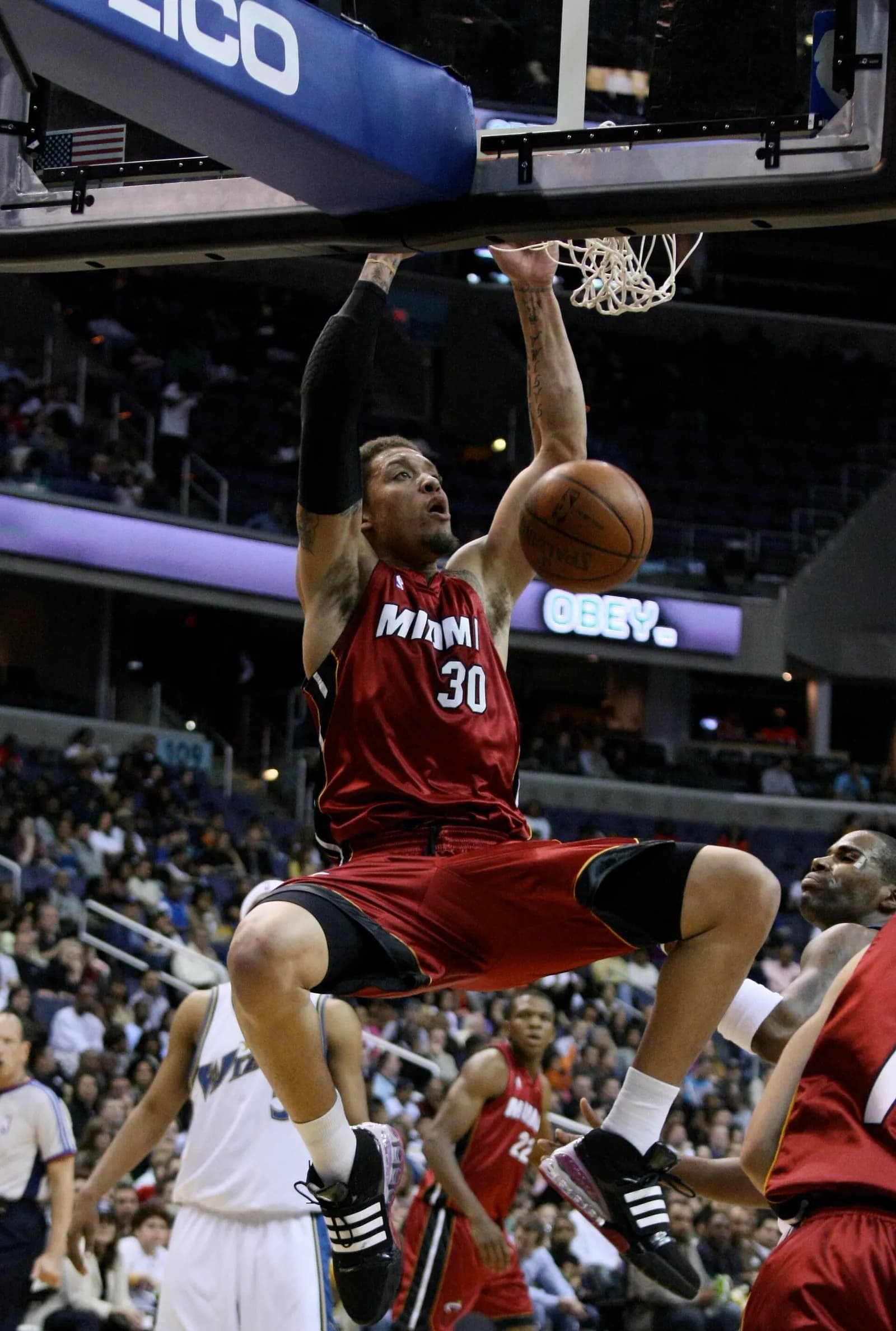 Michael Beasley playing for the Miami Heat.
