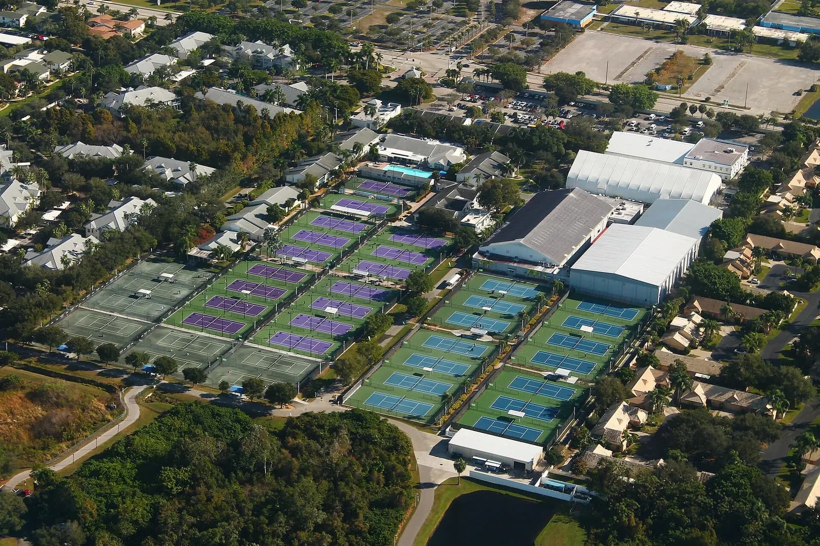 Tennis courts at IMG Academy in Bradenton, Florida.