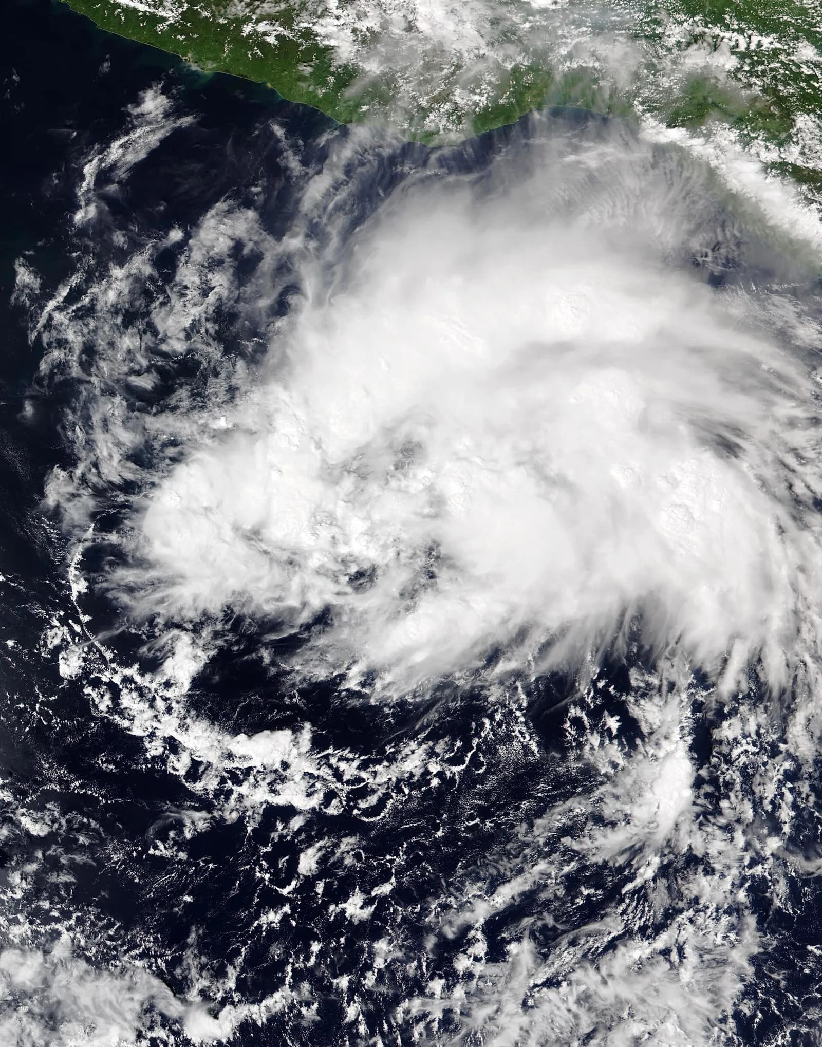 Satellite view of Tropical Storm Trudy south of Mexico