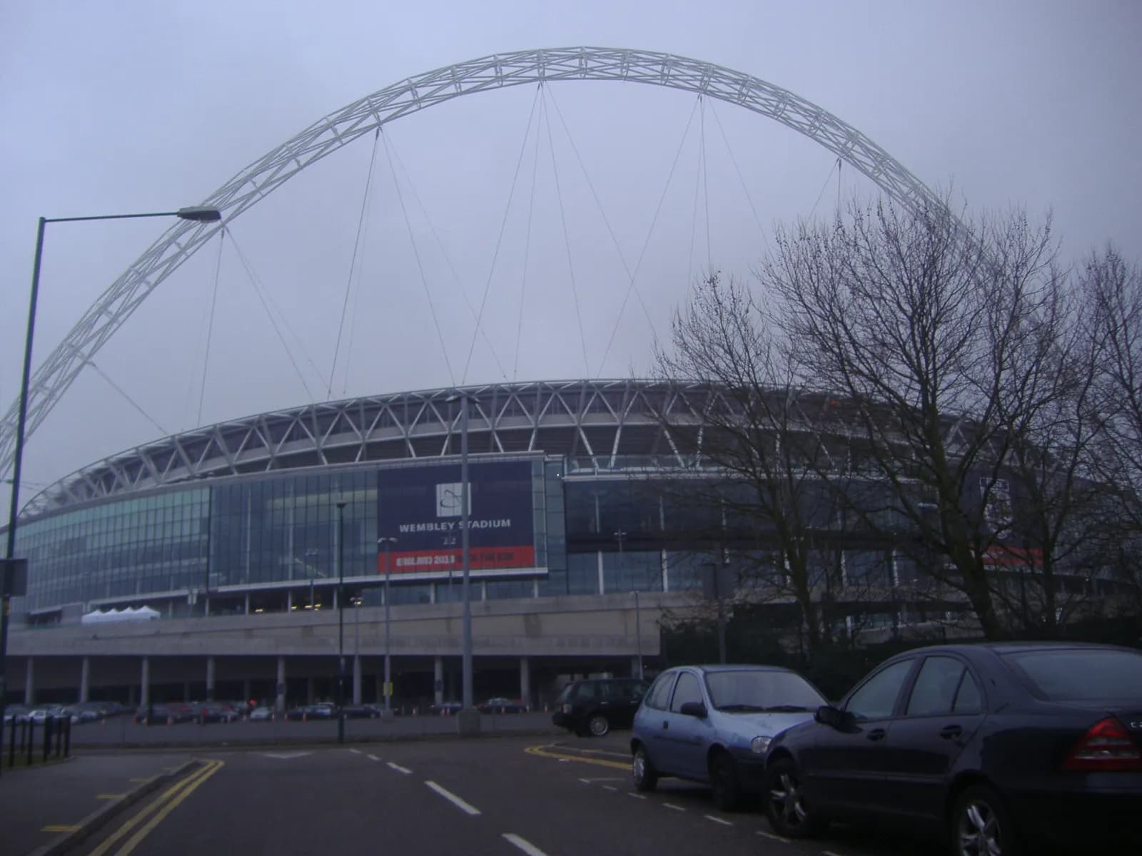Exterior view of Wembley Stadium in London