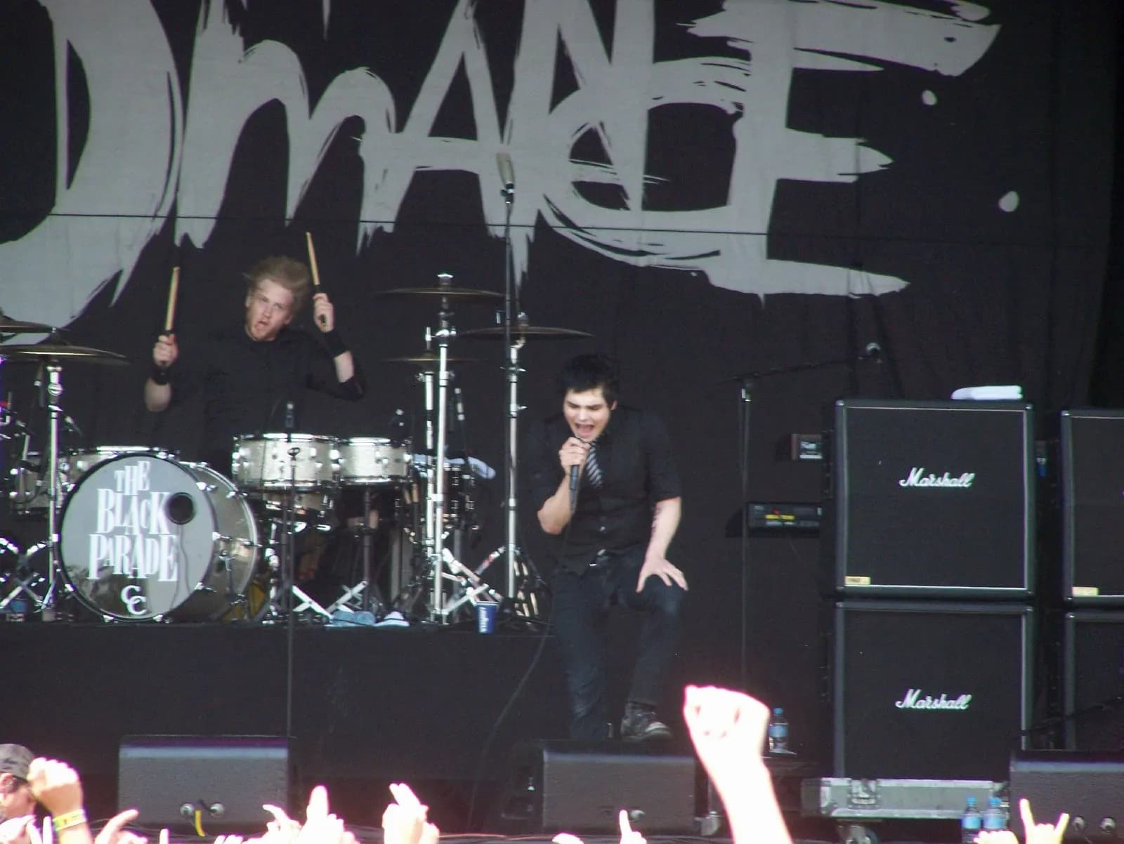 My Chemical Romance performing onstage at the Big Day Out in Perth.