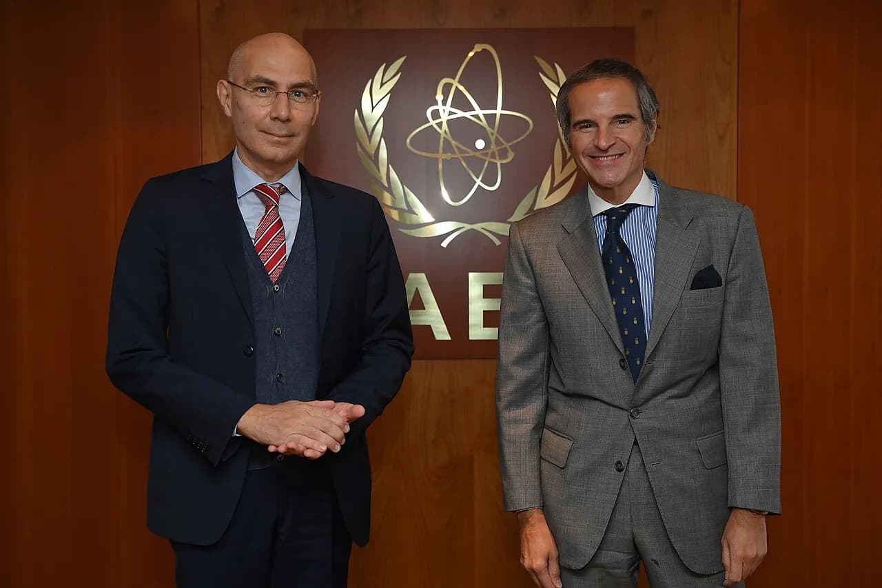 Volker Türk during a visit to IAEA headquarters in Vienna in October 2021