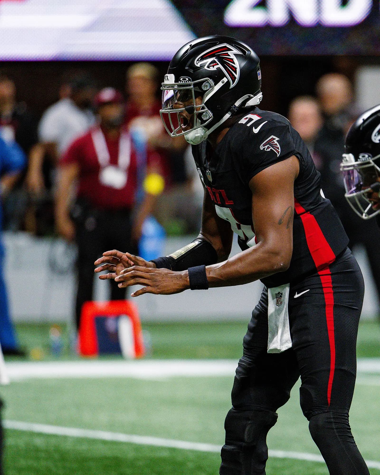 Atlanta Falcons quarterback Michael Penix Jr. during a game against the Washington Commanders.