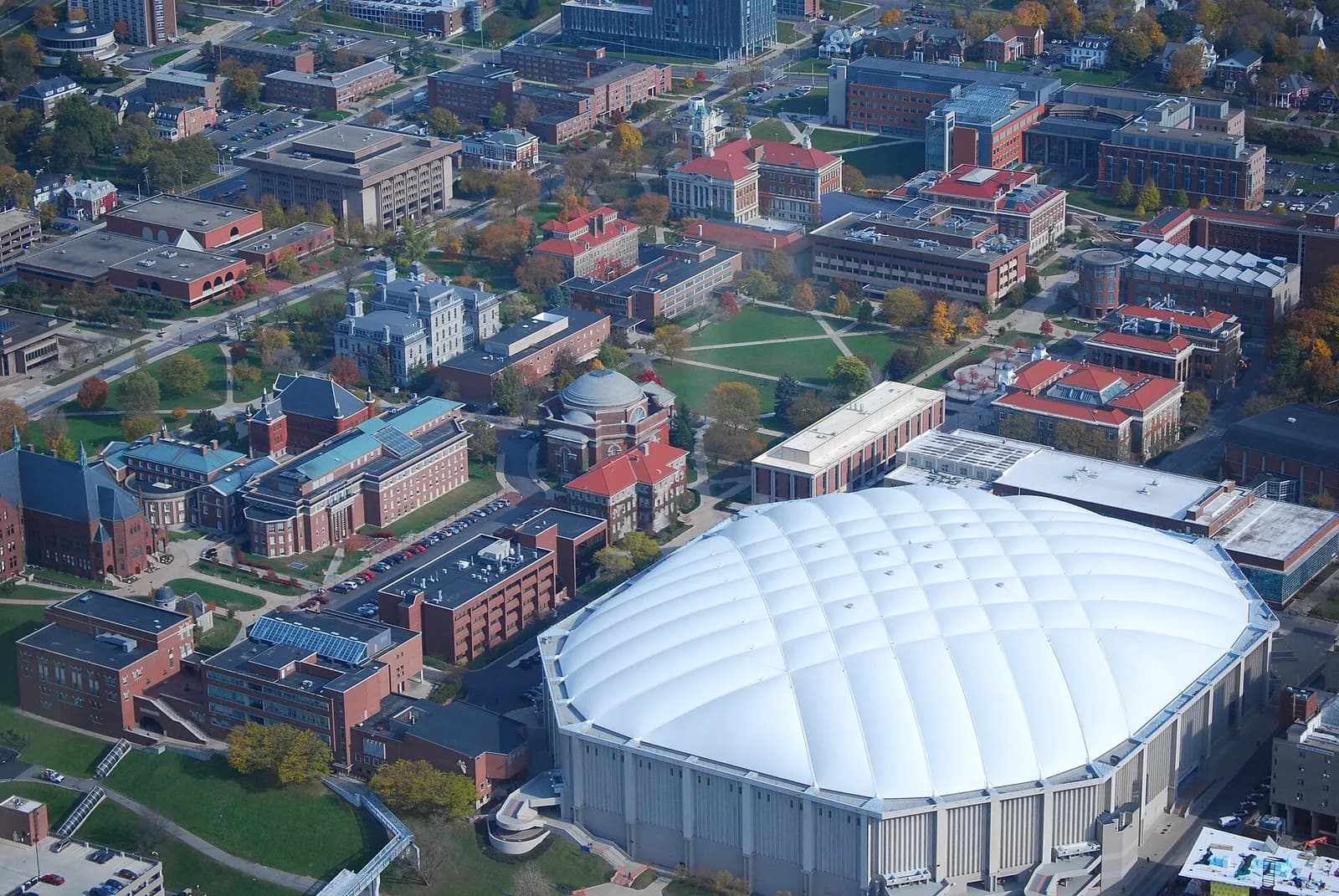 Aerial view of Syracuse University’s Main Campus