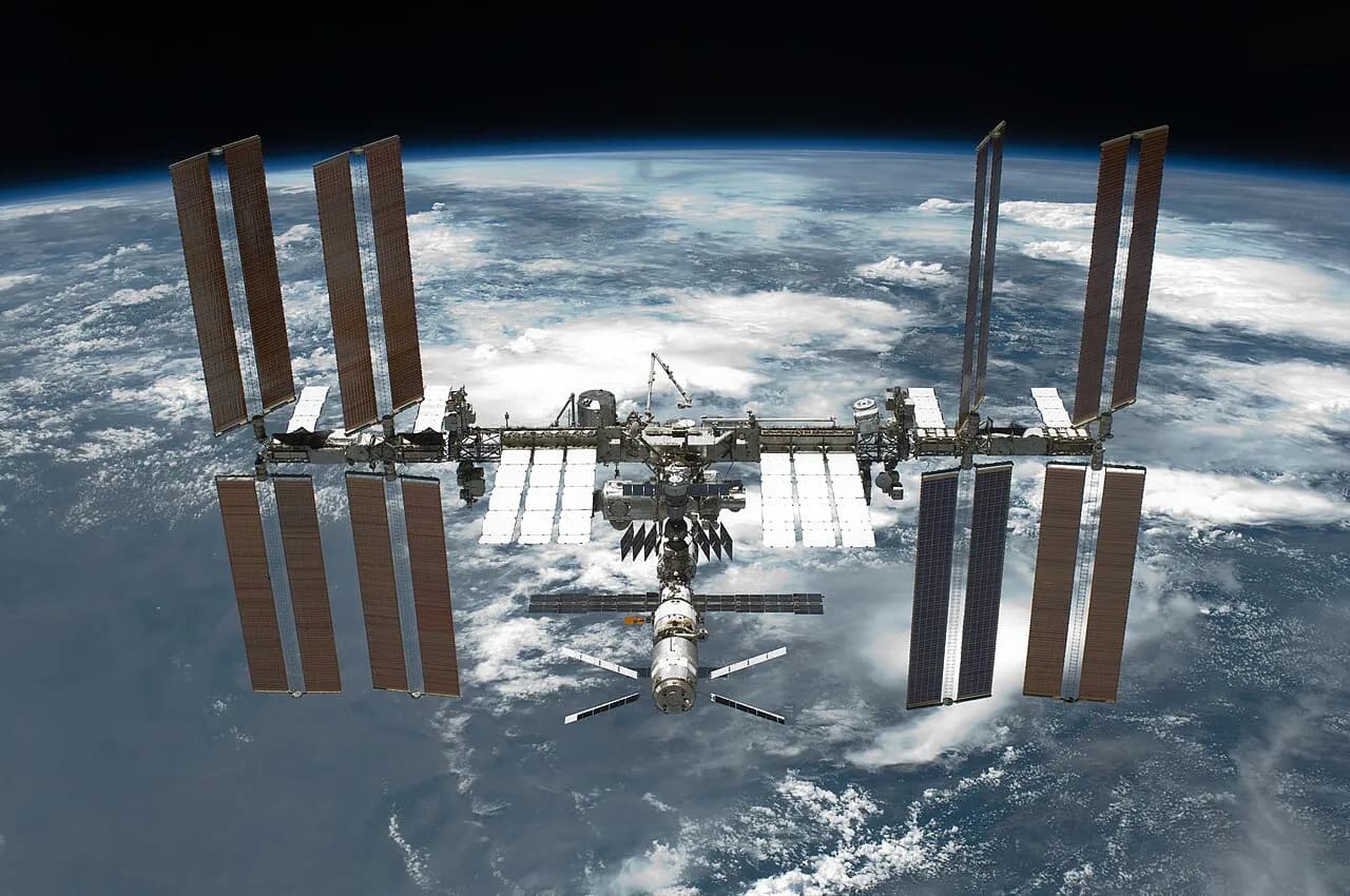 The International Space Station photographed from Space Shuttle Endeavour in 2011