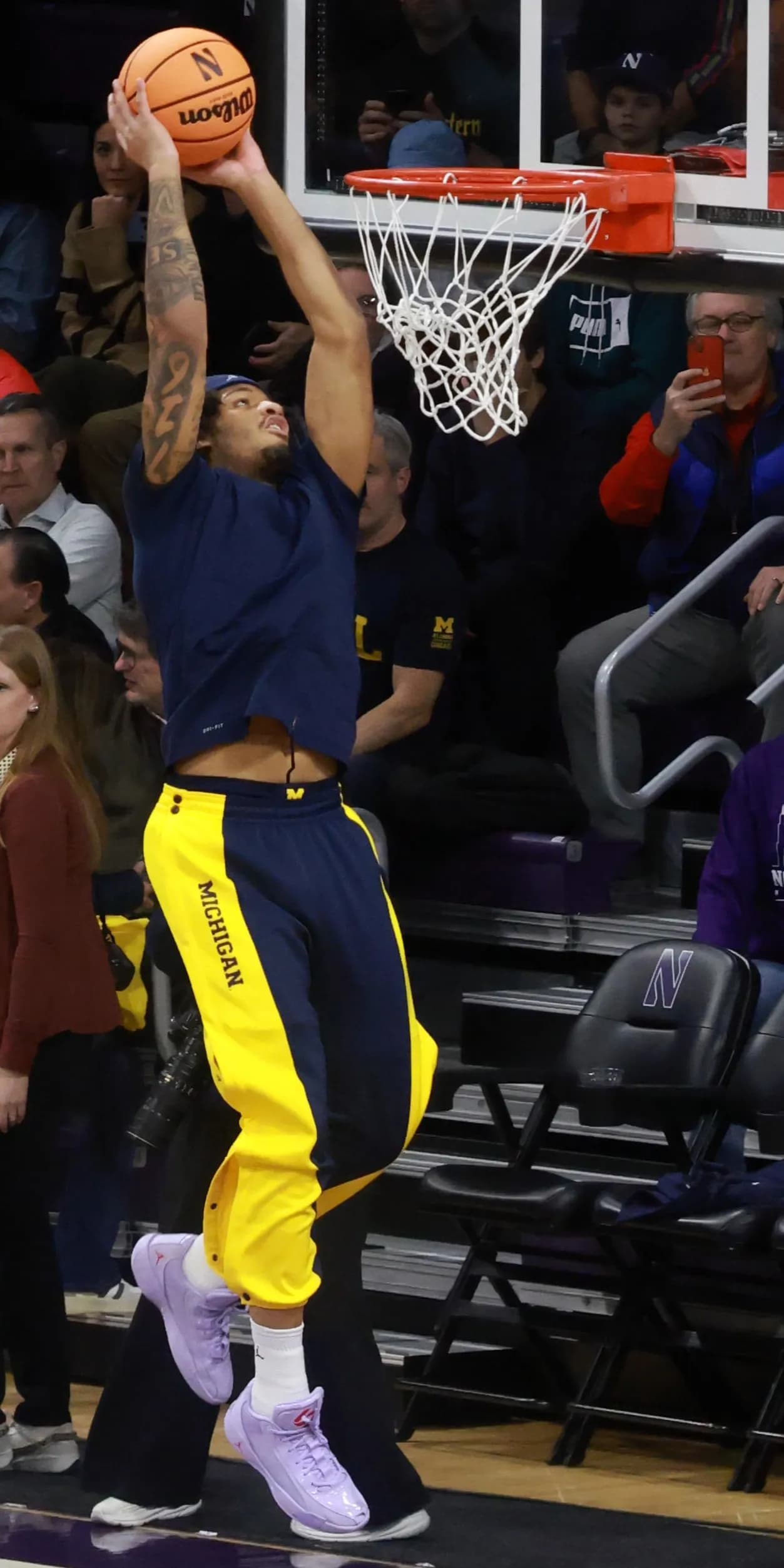Roddy Gayle Jr. during a Michigan Wolverines men's basketball game at Welsh–Ryan Arena.