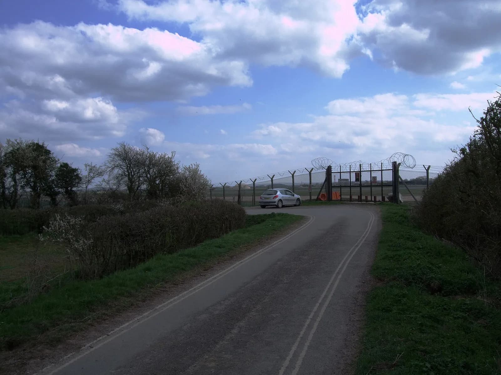 Gate at RAF Fairford in Gloucestershire, photographed in 2012