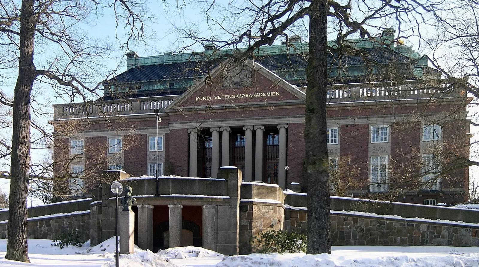 Exterior of the Royal Swedish Academy of Sciences main building in Stockholm.