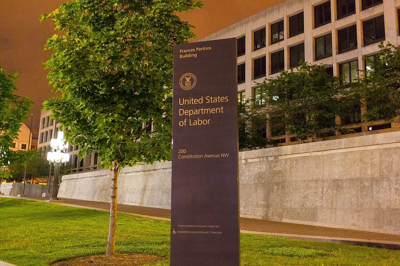 Frances Perkins Building, headquarters of the U.S. Department of Labor, in Washington, D.C.