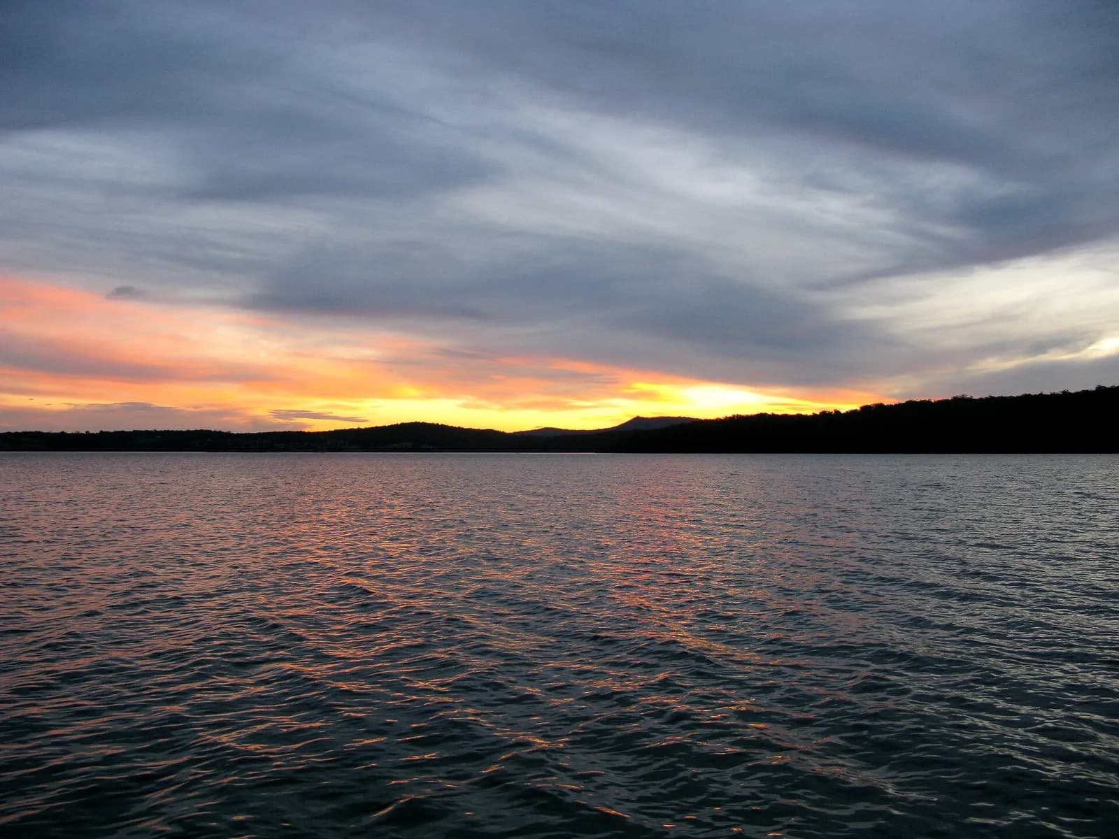 Landscape in Croajingolong National Park at sunset.