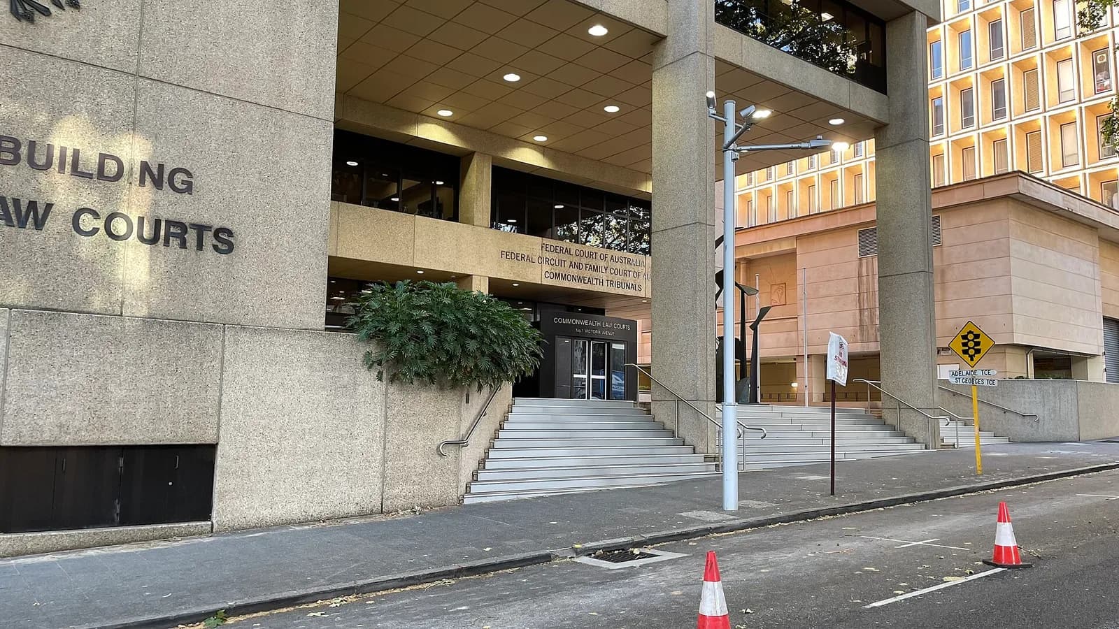 The Commonwealth Law Courts building on Victoria Avenue in Perth.