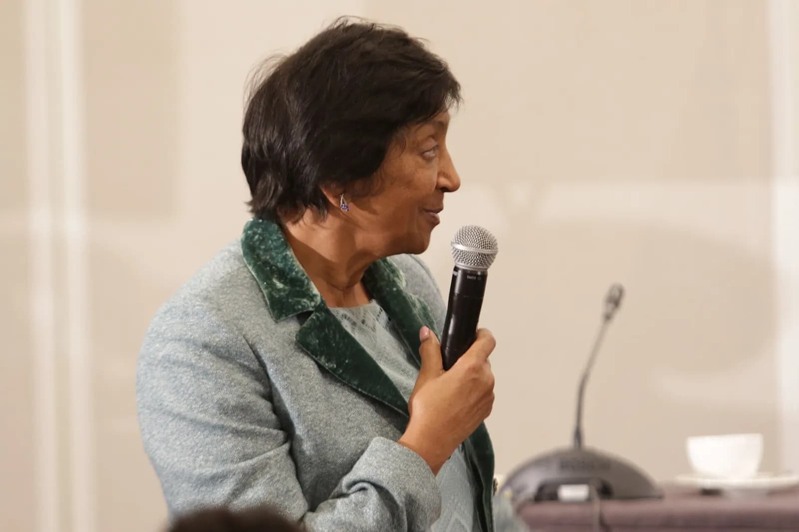 Navi Pillay at an event in 2018.