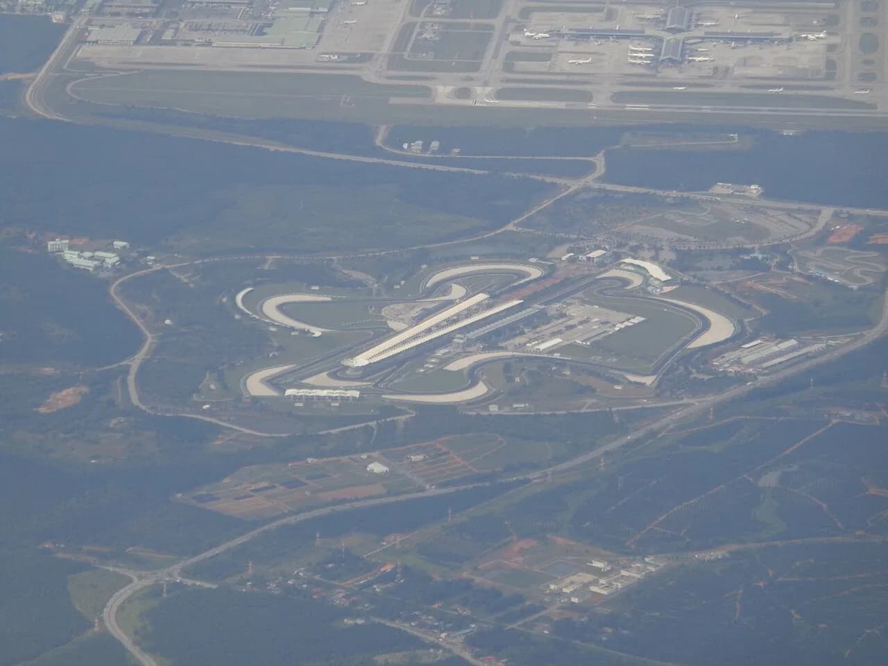 Elevated view of Sepang International Circuit in Malaysia