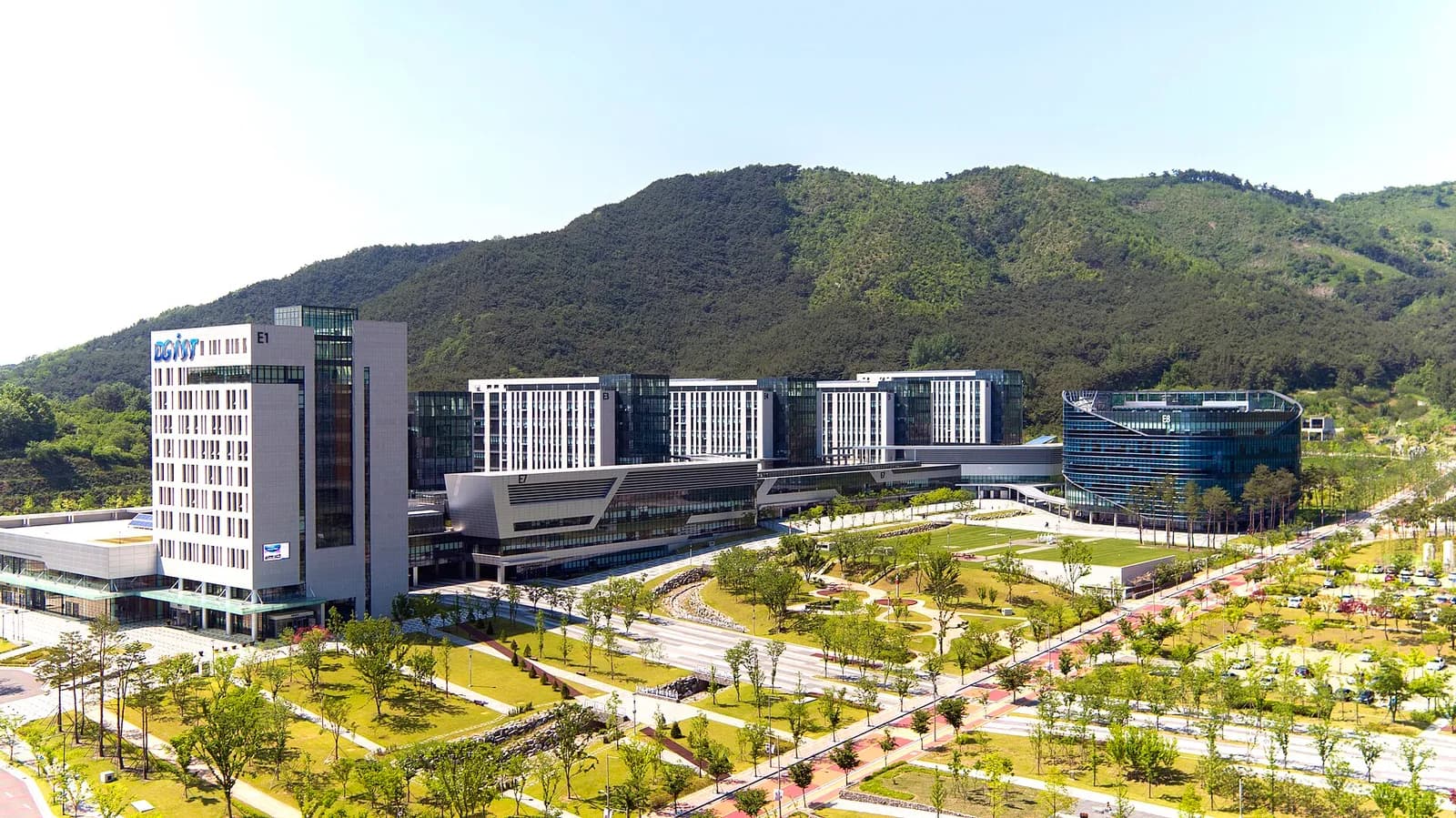 Academic buildings on the DGIST campus in South Korea