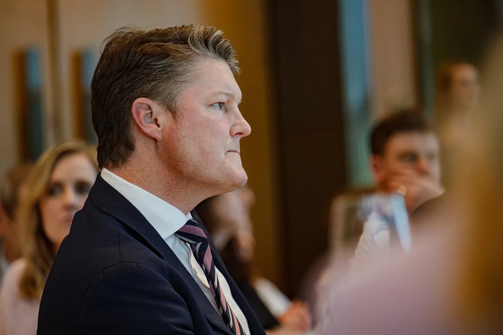 Ben Carroll at a Melbourne Press Club address in October 2024.