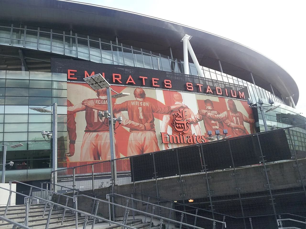 Exterior of Emirates Stadium in London