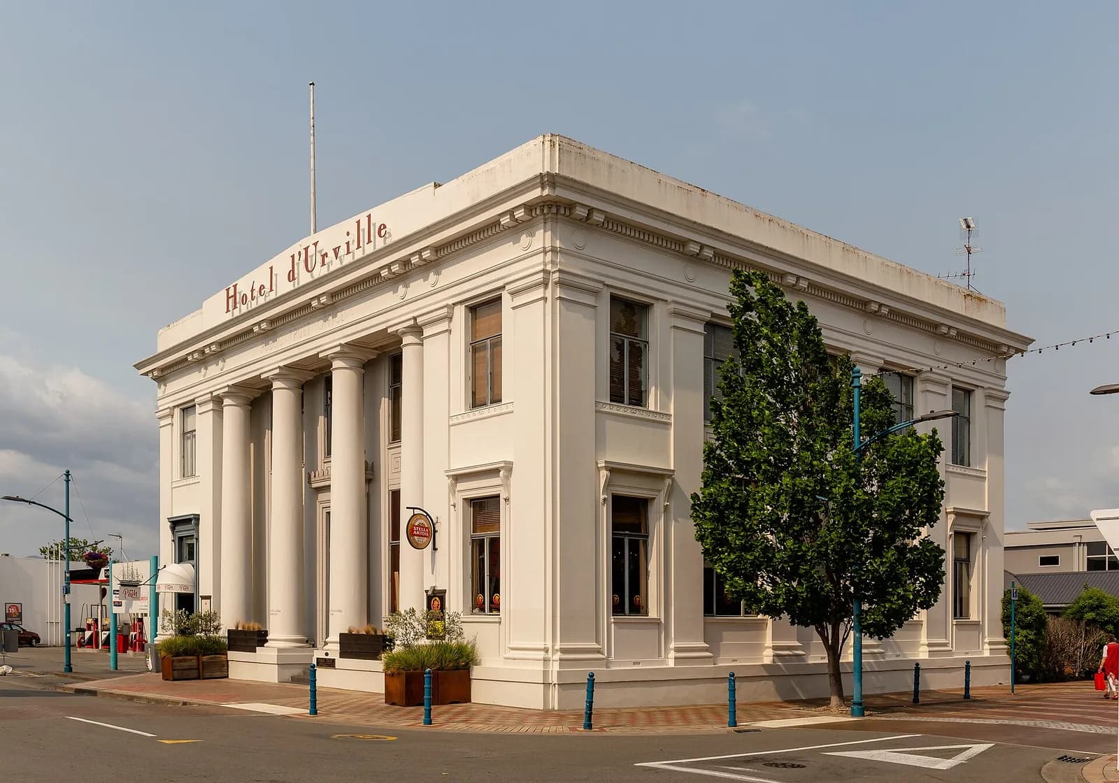 Hotel d’Urville, formerly the Public Trust Office, in Blenheim, New Zealand.