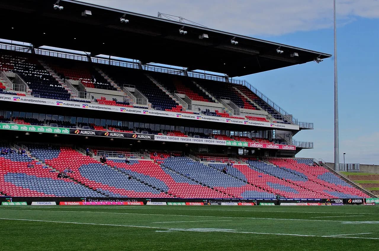 View of McDonald Jones Stadium in Newcastle, New South Wales