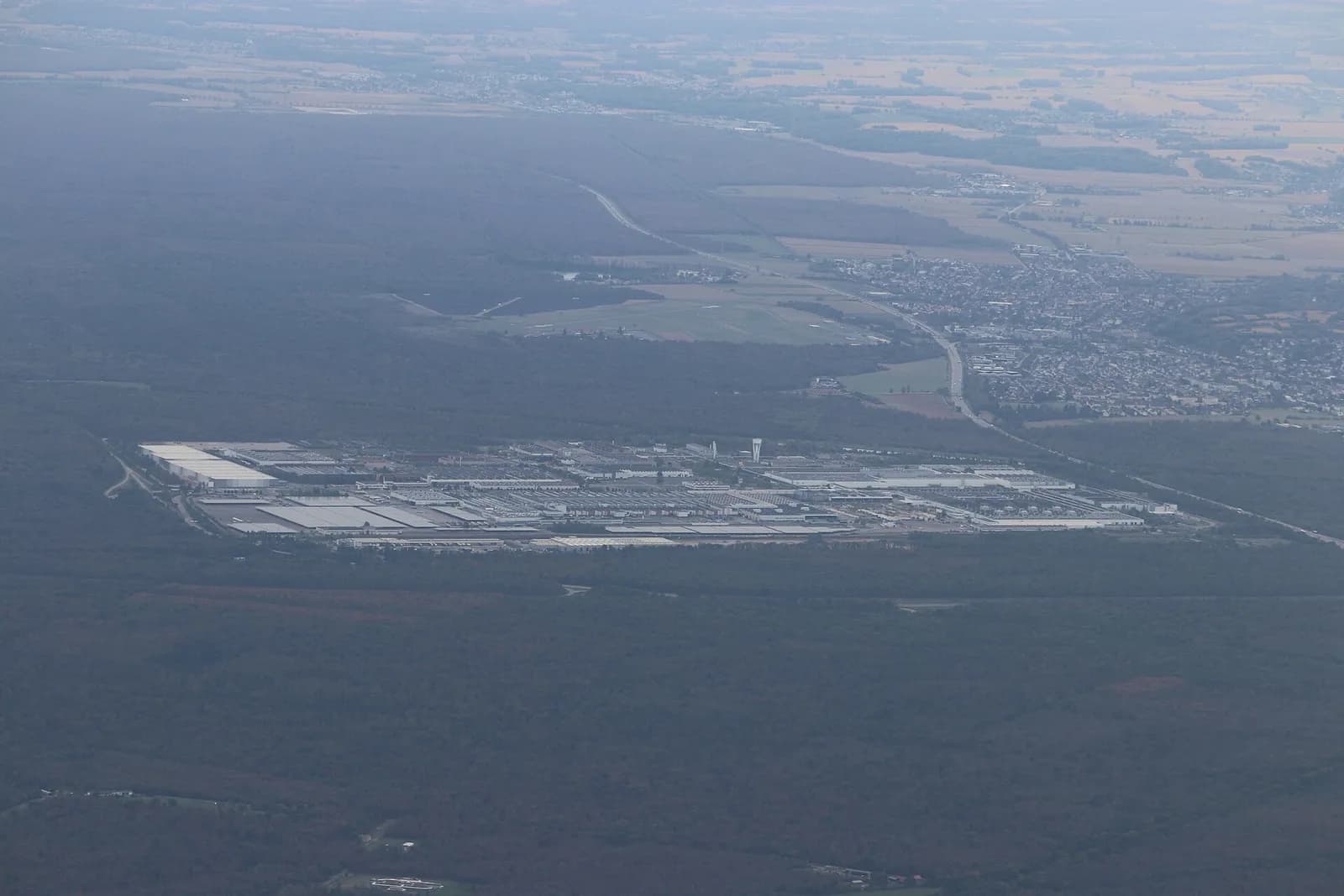 Aerial view of Stellantis’s Mulhouse plant in France.