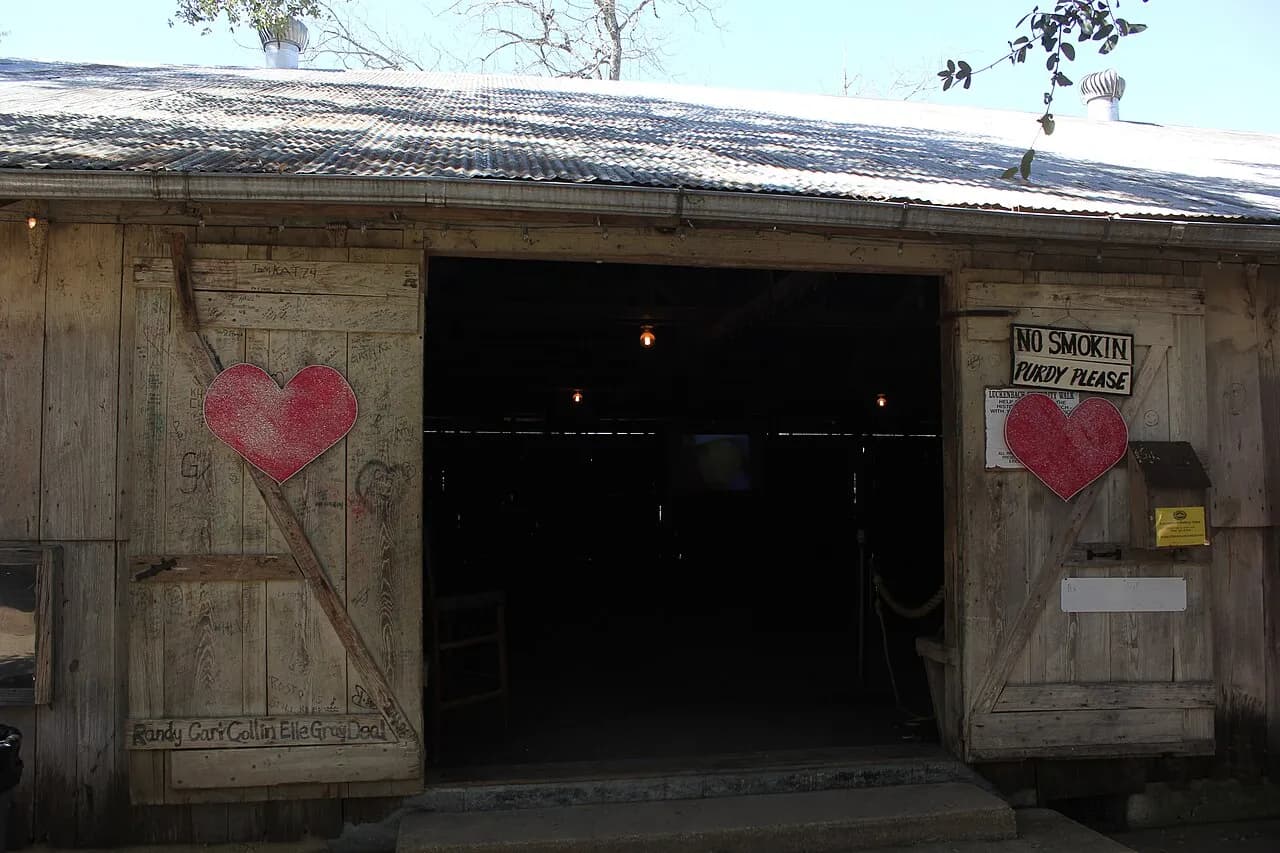 Luckenbach Dance Hall in Luckenbach, Texas, photographed in 2019