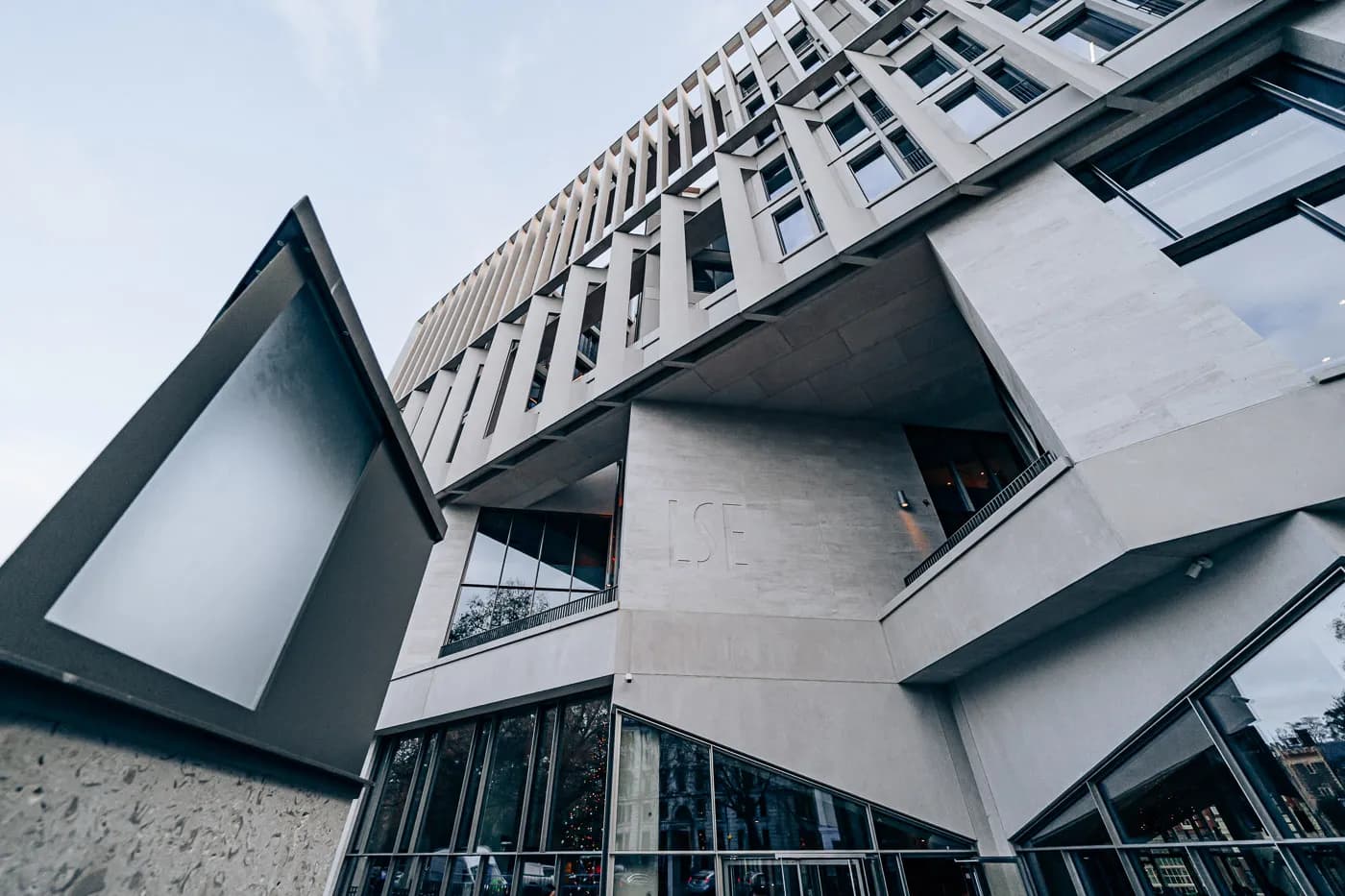 Exterior of the Marshall Building at the London School of Economics in London.