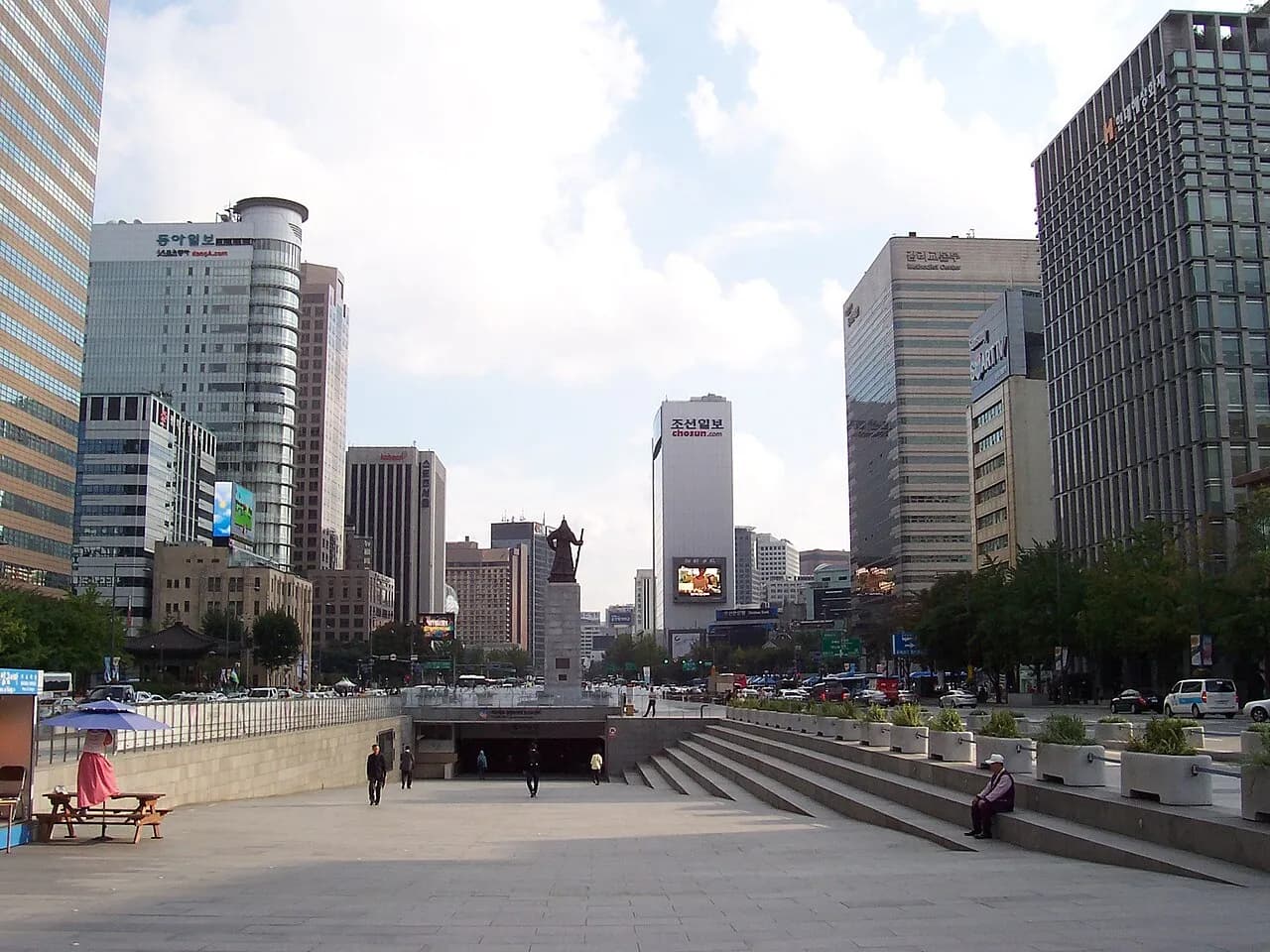Gwanghwamun Square in Seoul in a 2012 photograph