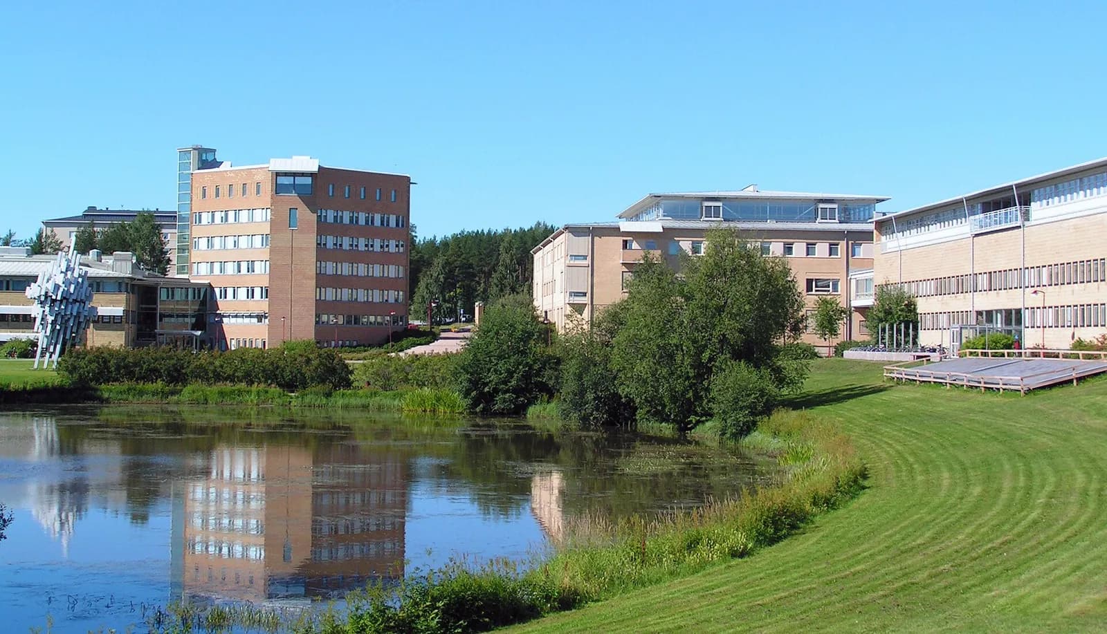 Pond on the Umeå University campus in Sweden.