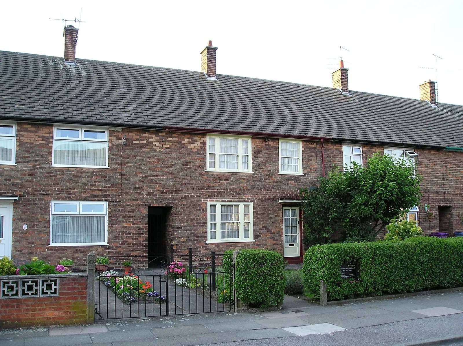 The exterior of 20 Forthlin Road, Paul McCartney’s childhood home in Liverpool.