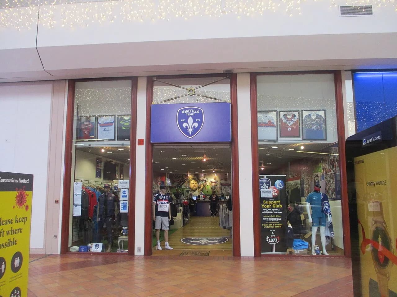 Wakefield Trinity club shop in the Ridings Centre, Wakefield