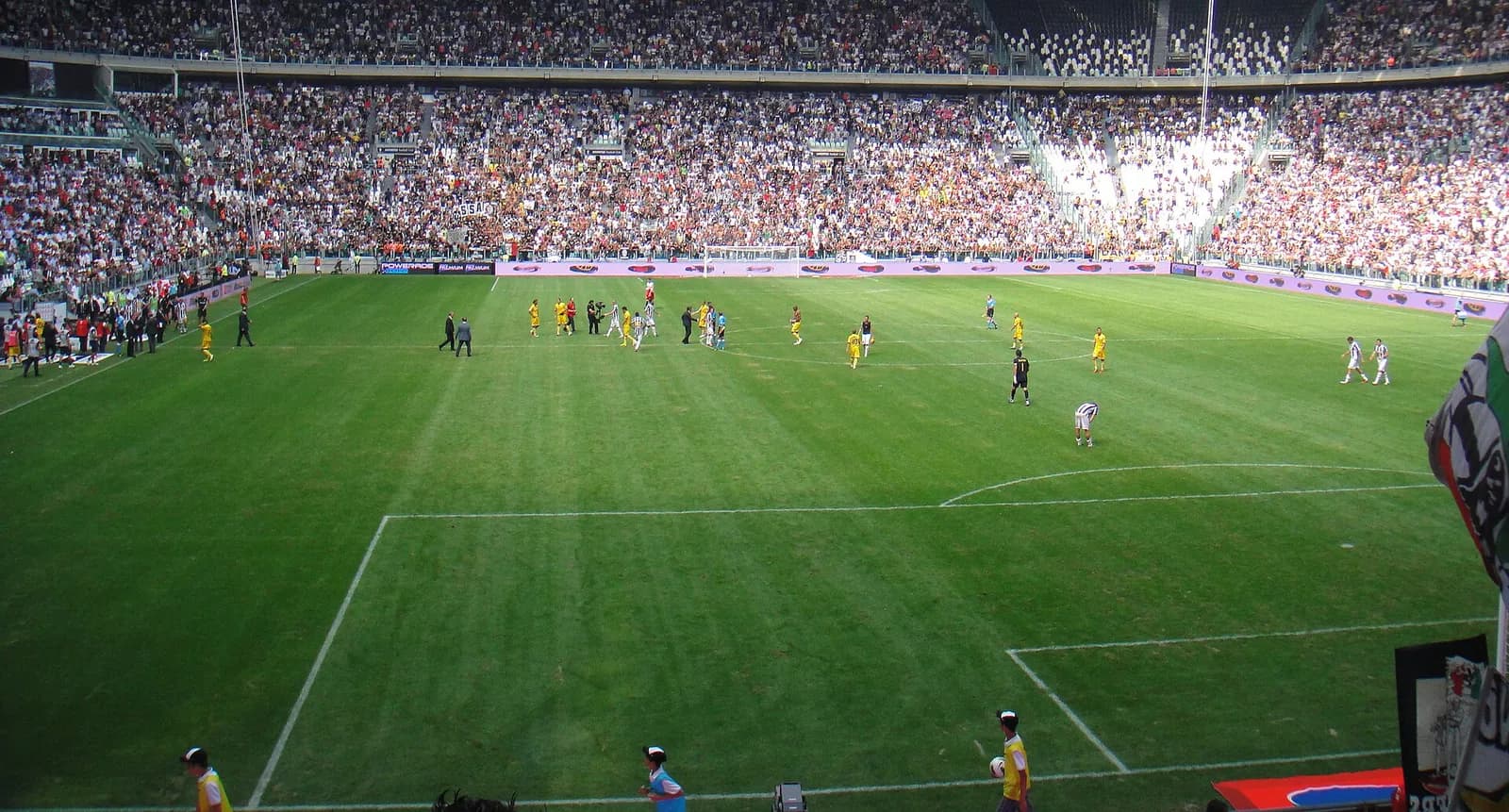 View of the North Stand at Juventus Stadium in Turin