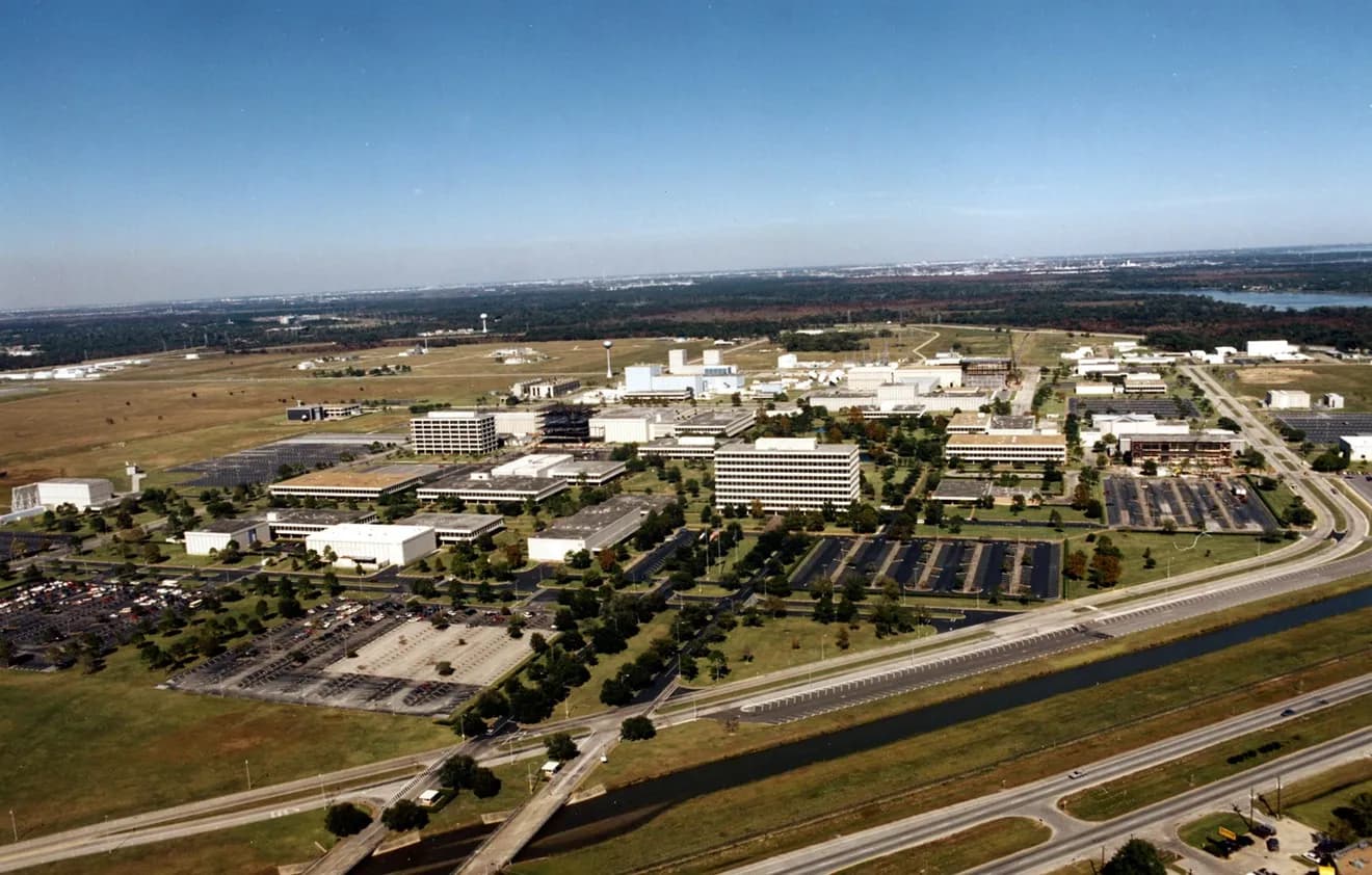 Aerial view of NASA’s Johnson Space Center in Houston