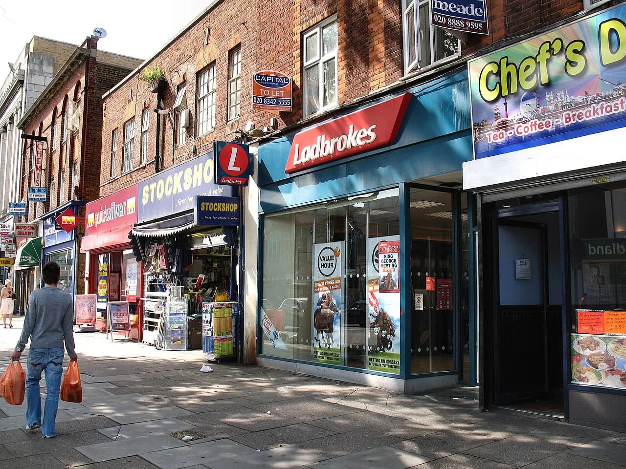 Ladbrokes betting shop at 13 High Road in Wood Green, London