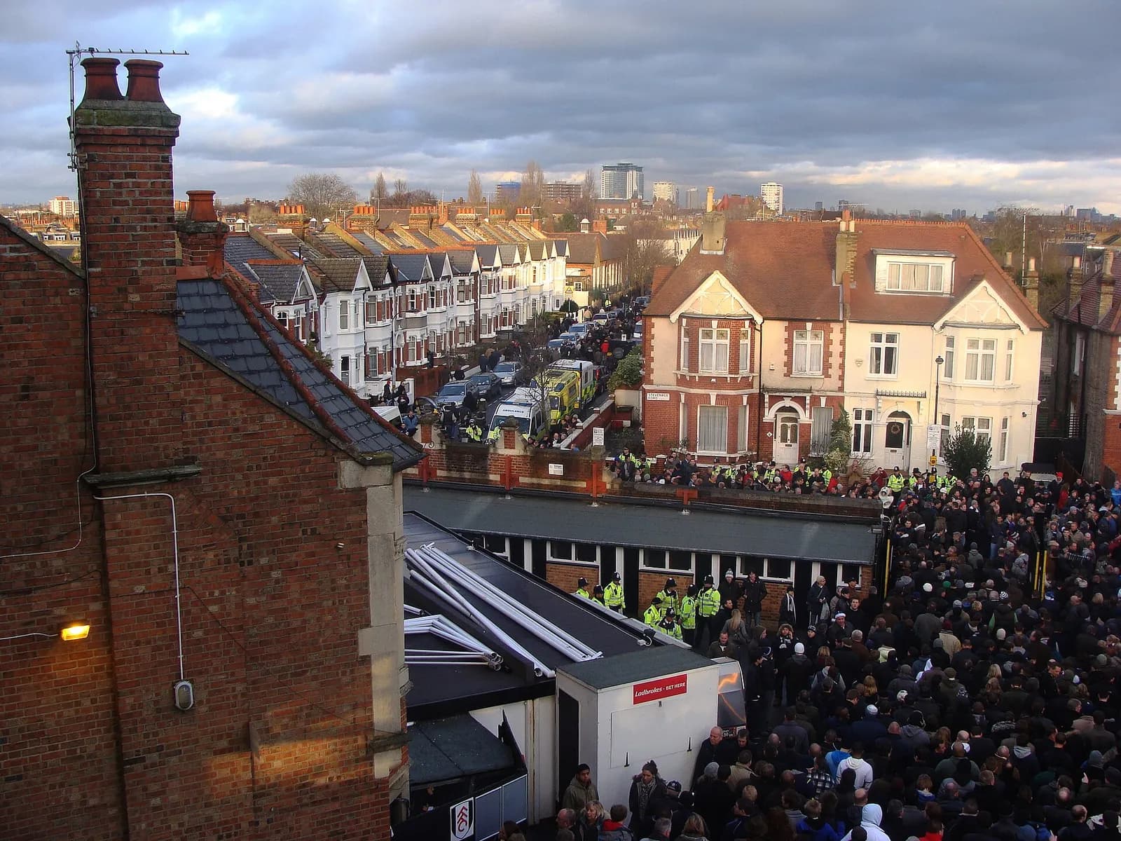 View of Craven Cottage from the stands