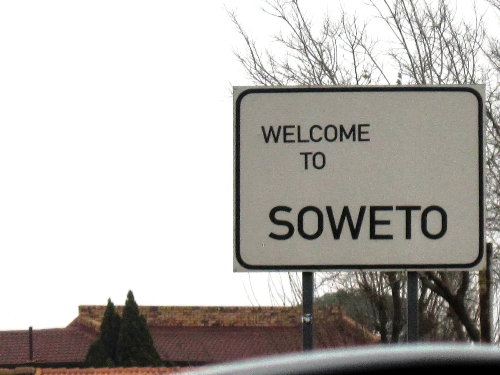 A sign welcoming visitors to Soweto.