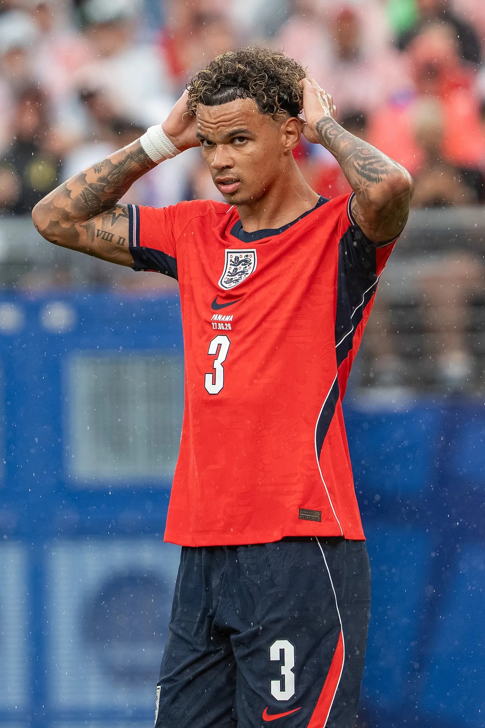 Nico O’Reilly playing for England against Panama in June 2026