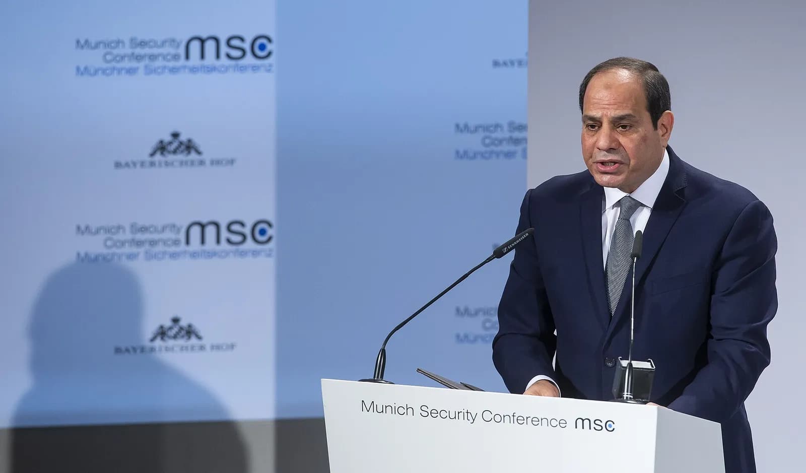 Egyptian President Abdel Fattah el-Sisi at the Munich Security Conference.