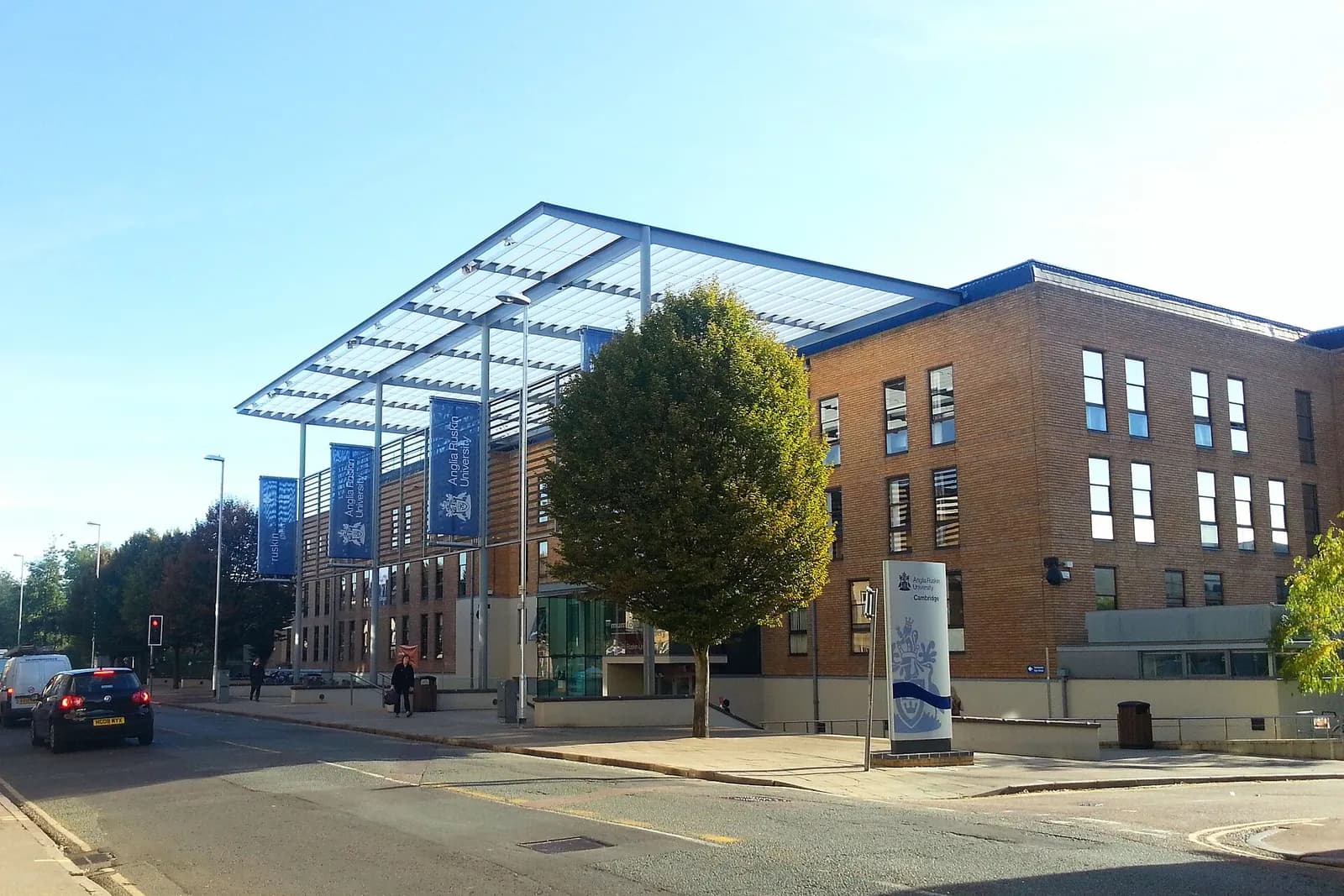 The Helmore Building on Anglia Ruskin University’s Cambridge campus, viewed from East Road.