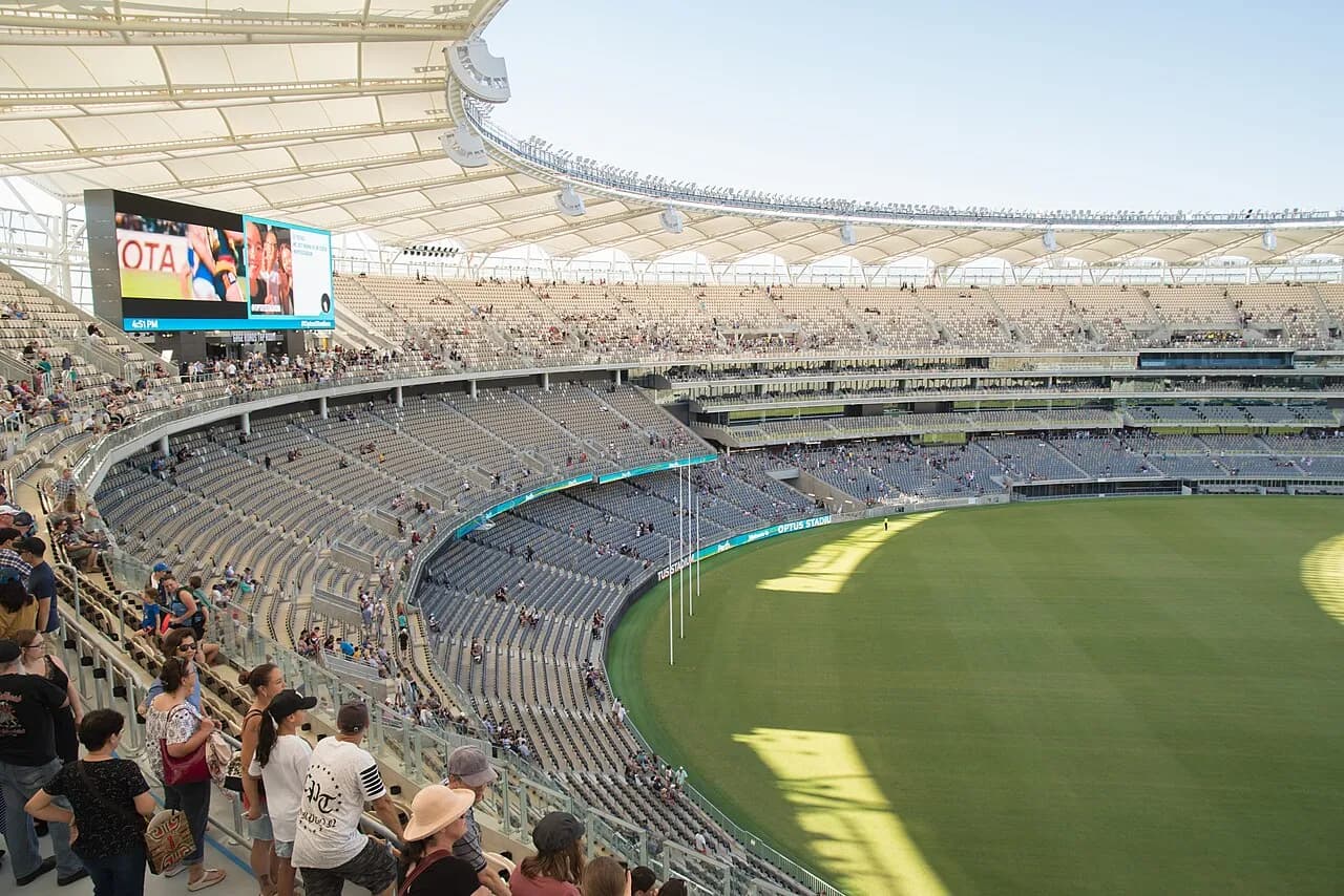 Perth Stadium in Burswood, Western Australia, photographed during its 2018 open day