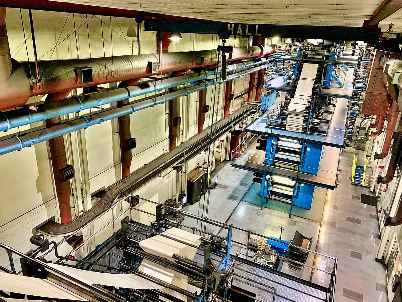 Newspaper printing presses at the Las Vegas Review-Journal