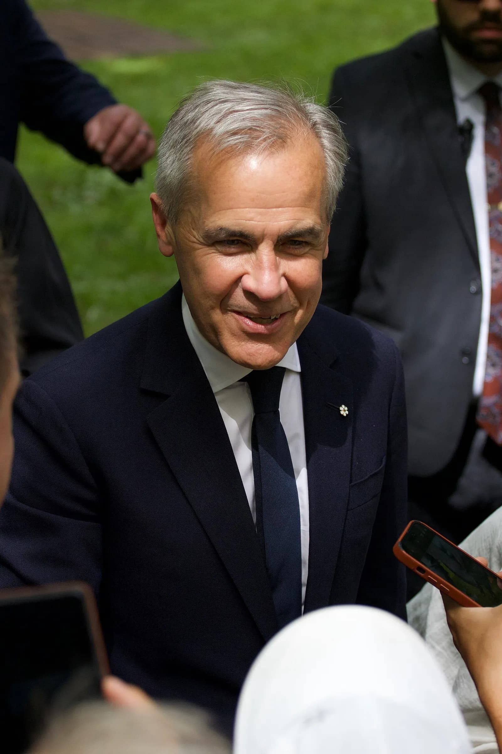 Mark Carney at a tree planting ceremony at Rideau Hall.