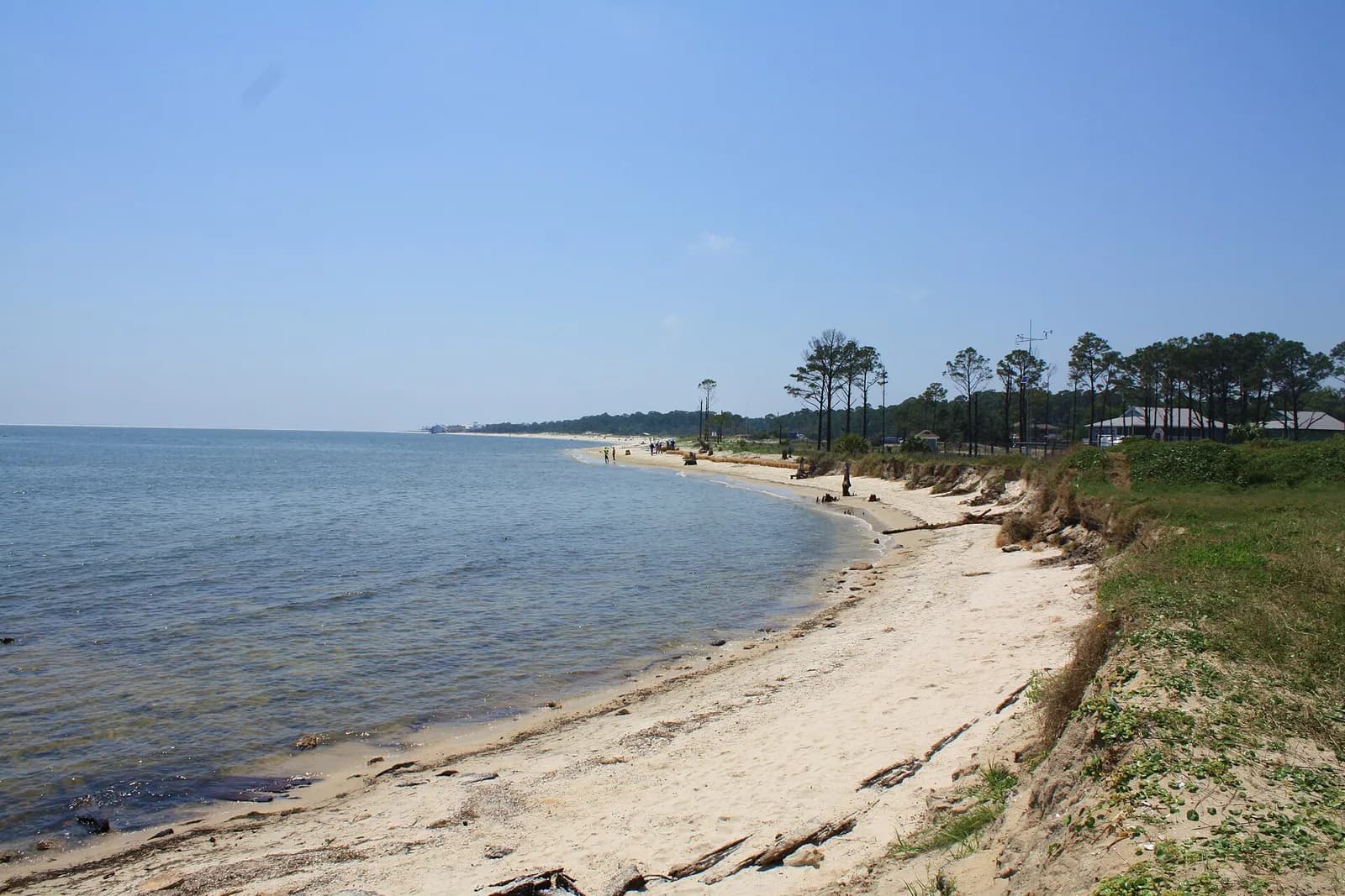 View of the southeastern shore of Dauphin Island, Alabama.