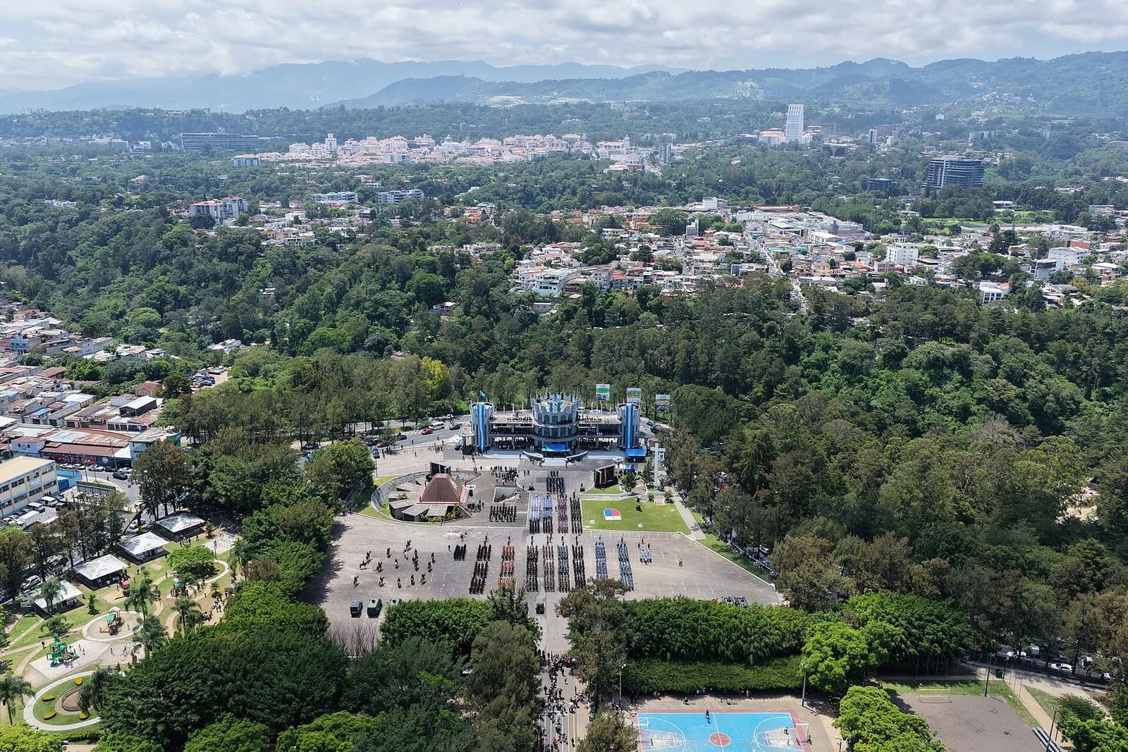 View of Campo Marte sports centre in Guatemala City.