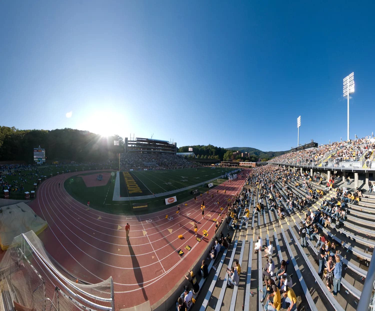 Panoramic view of Kidd Brewer Stadium in Boone, North Carolina.