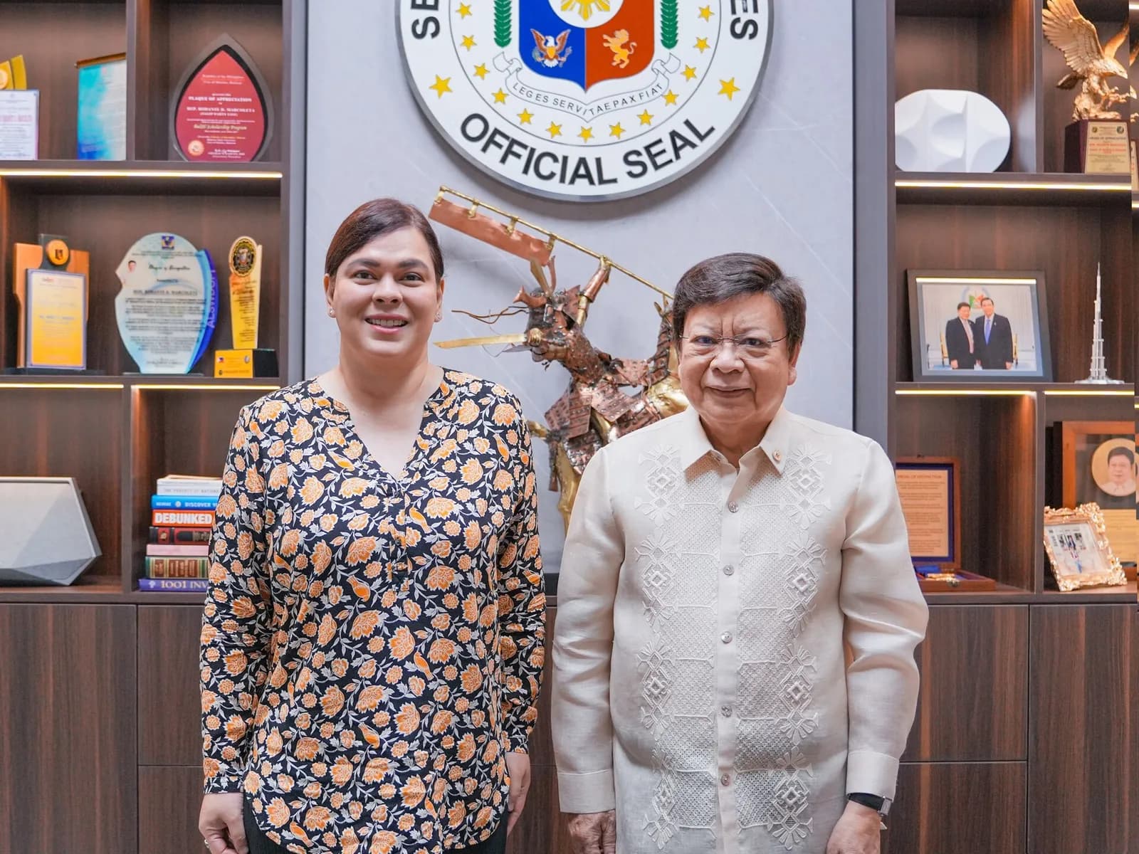 Vice President Sara Duterte meets Senator Rodante Marcoleta.