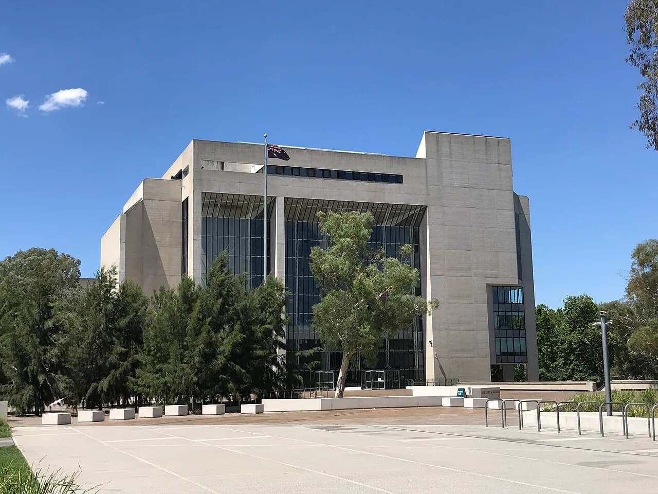 Exterior of the High Court of Australia building in Canberra