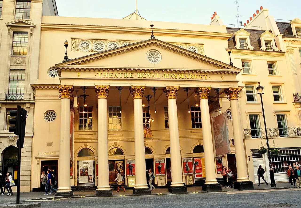 Exterior of Theatre Royal Haymarket in London