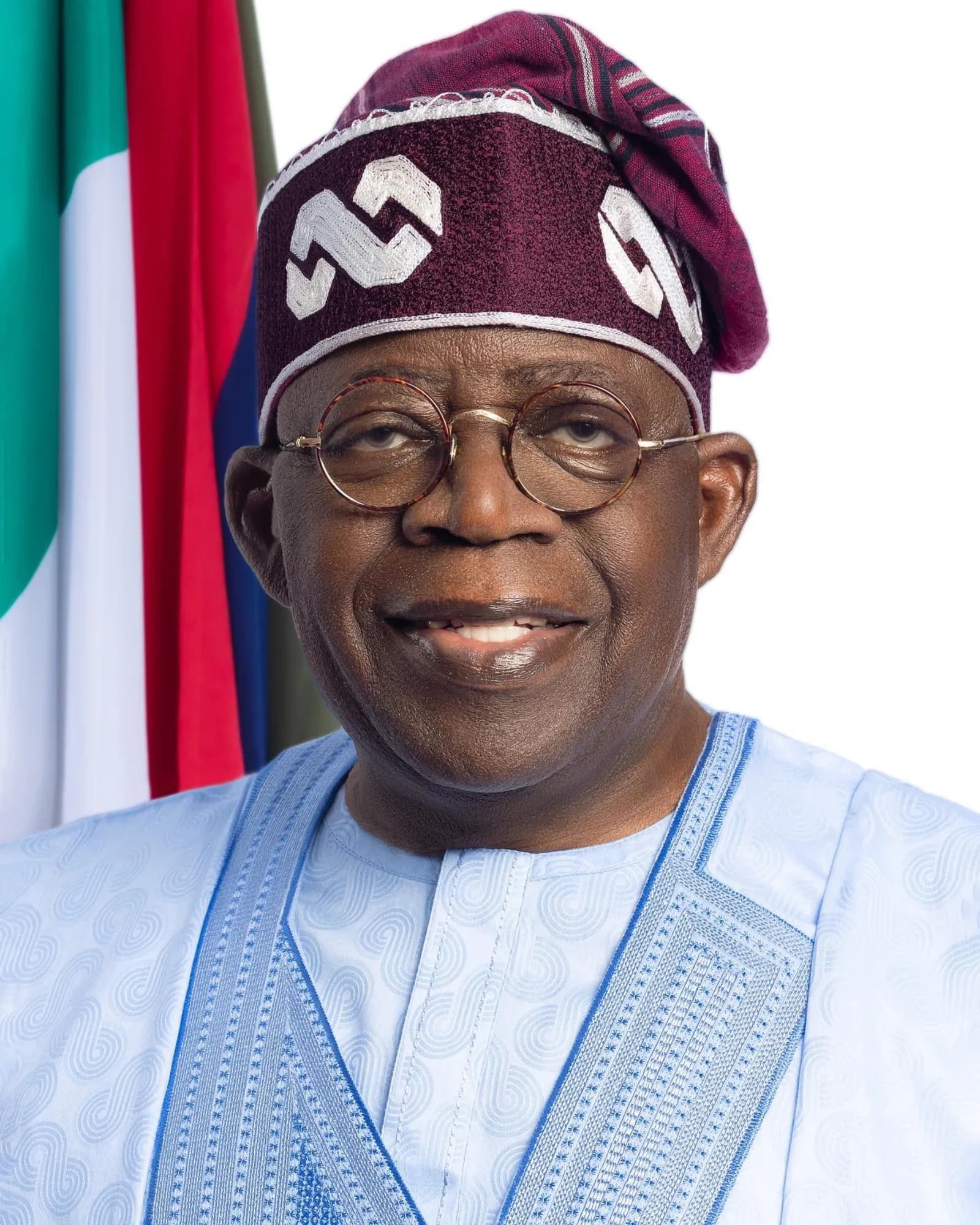 Official portrait of Nigerian President Bola Ahmed Tinubu.