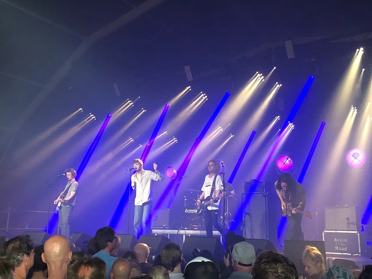 Fontaines D.C. performing onstage at Loose Ends festival in Amsterdam in 2019