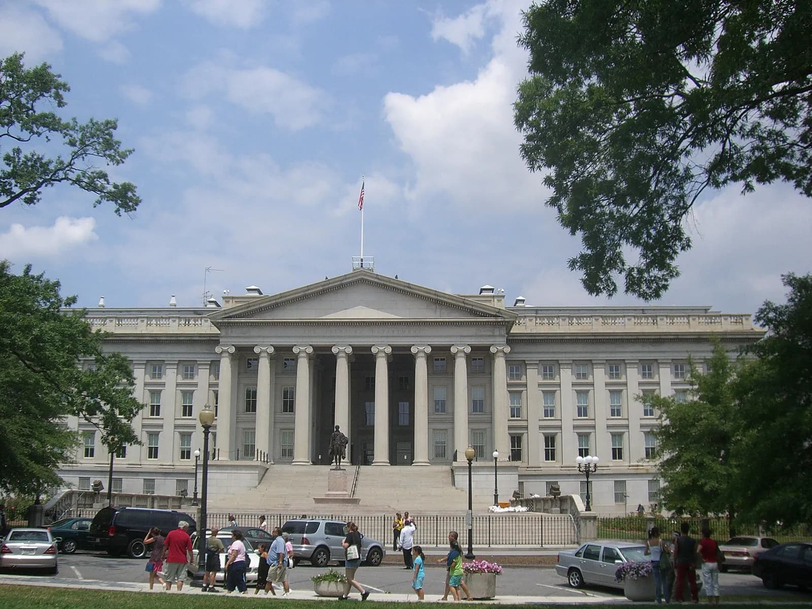 Exterior of the U.S. Department of the Treasury headquarters in Washington, D.C.