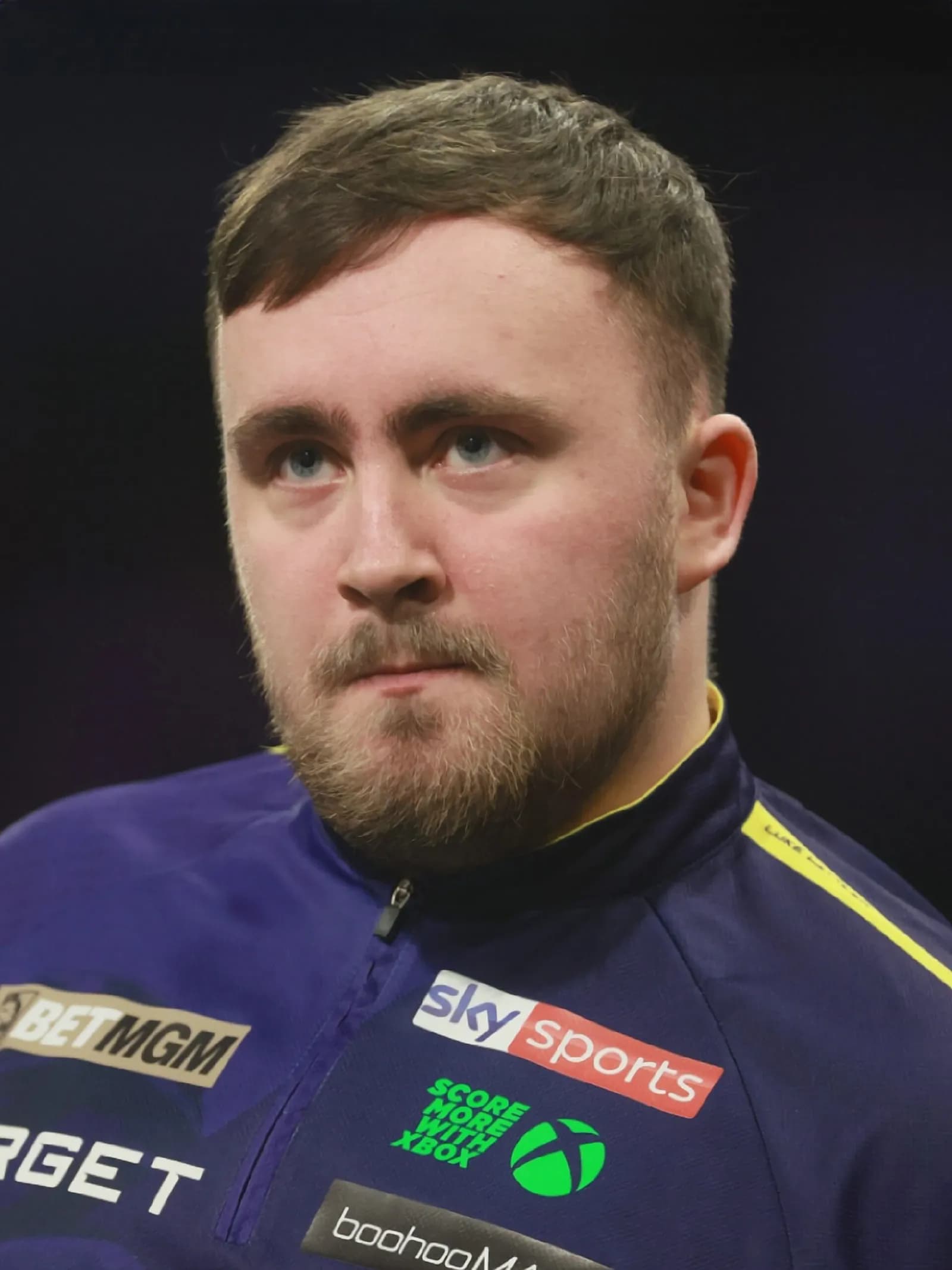 Luke Littler at a Premier League Darts event in Berlin in April 2025